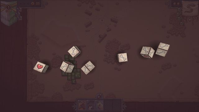 Battle dice rolled on the paper battlefield